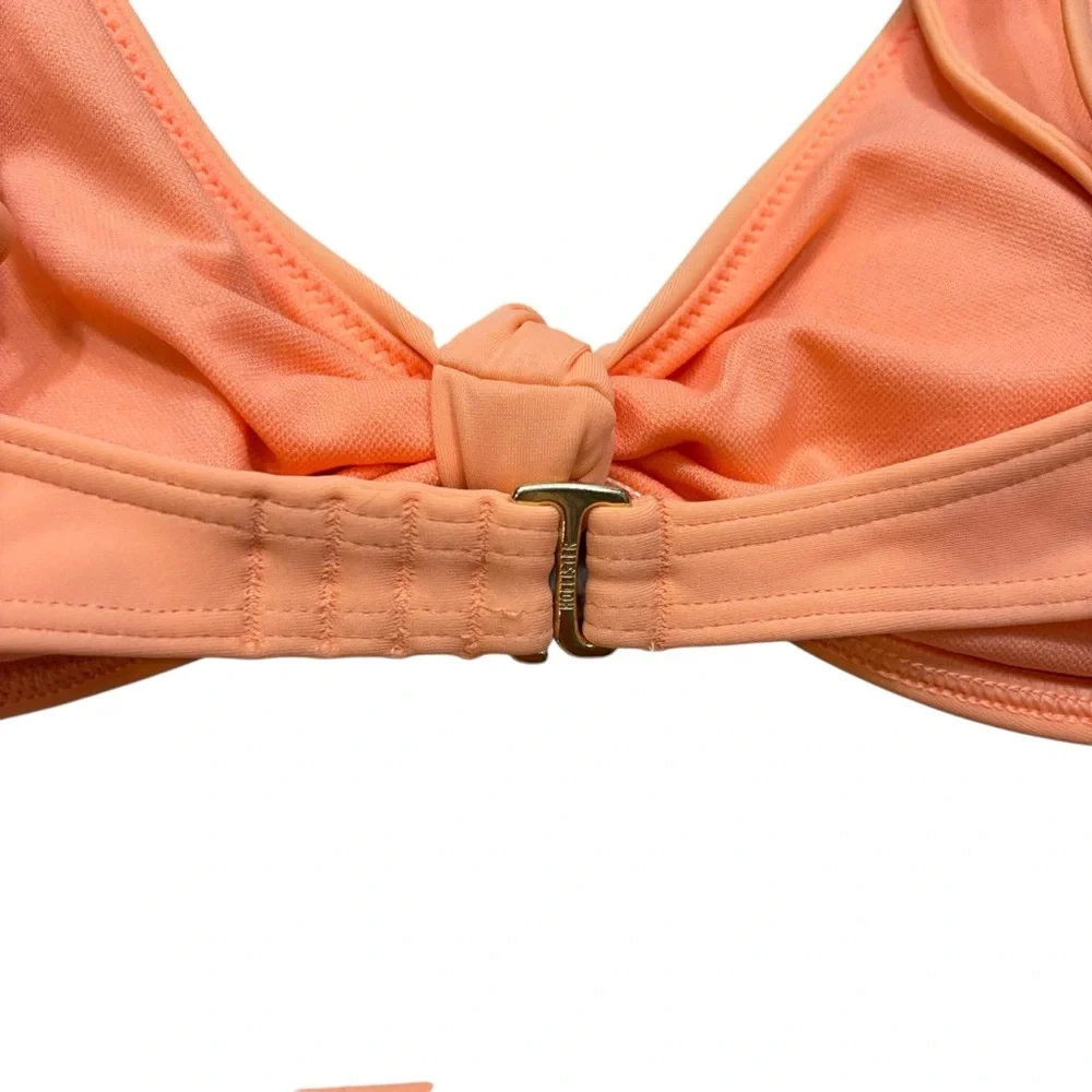Ladies Hollister Swim Light Orange Textured Bikini‎ Swim Suit Size Small